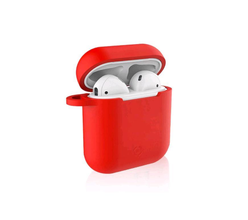 CELLY CUSTODIA PER BOX AIRPOD IN SILICONE ROSSO